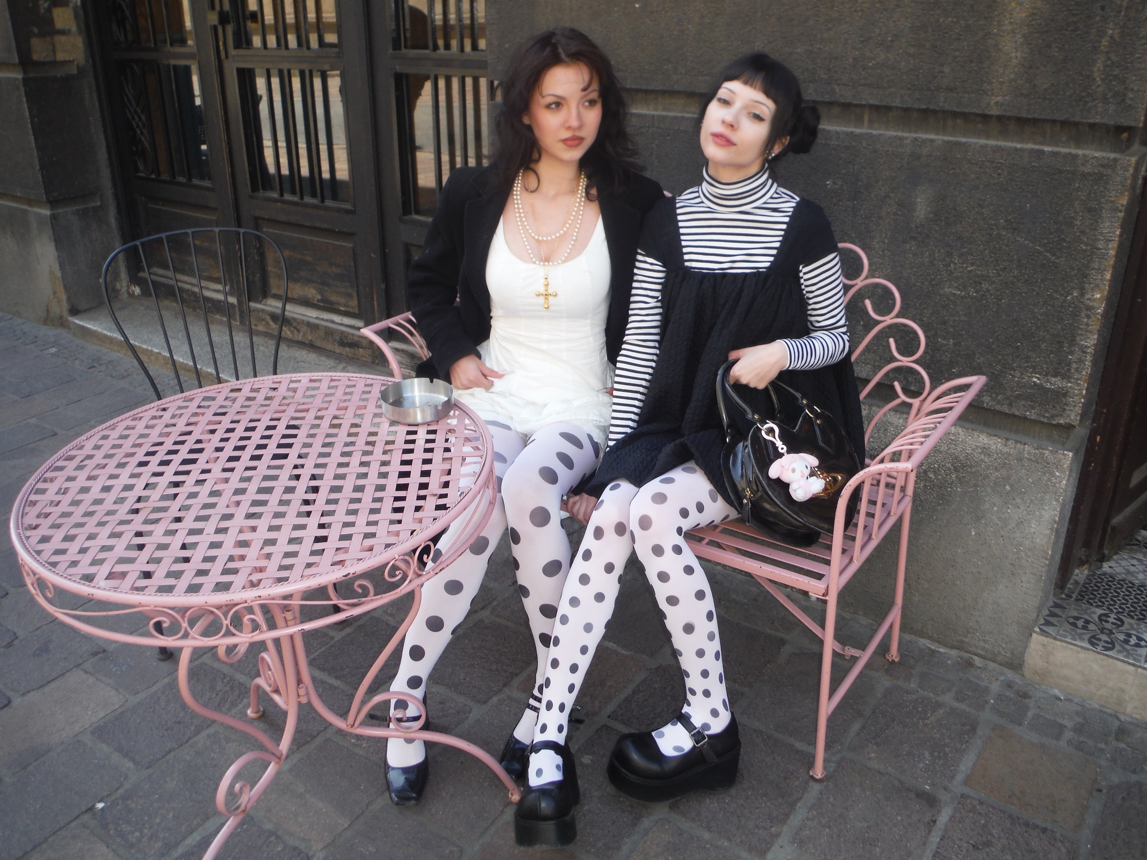 rajstopy w kropki '37 polka dots and moonbeams'  40 den białe