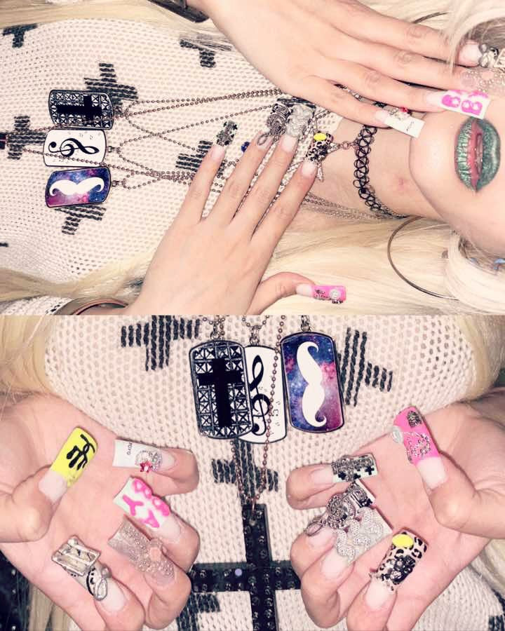 forever young necklace music note/cross/moustache