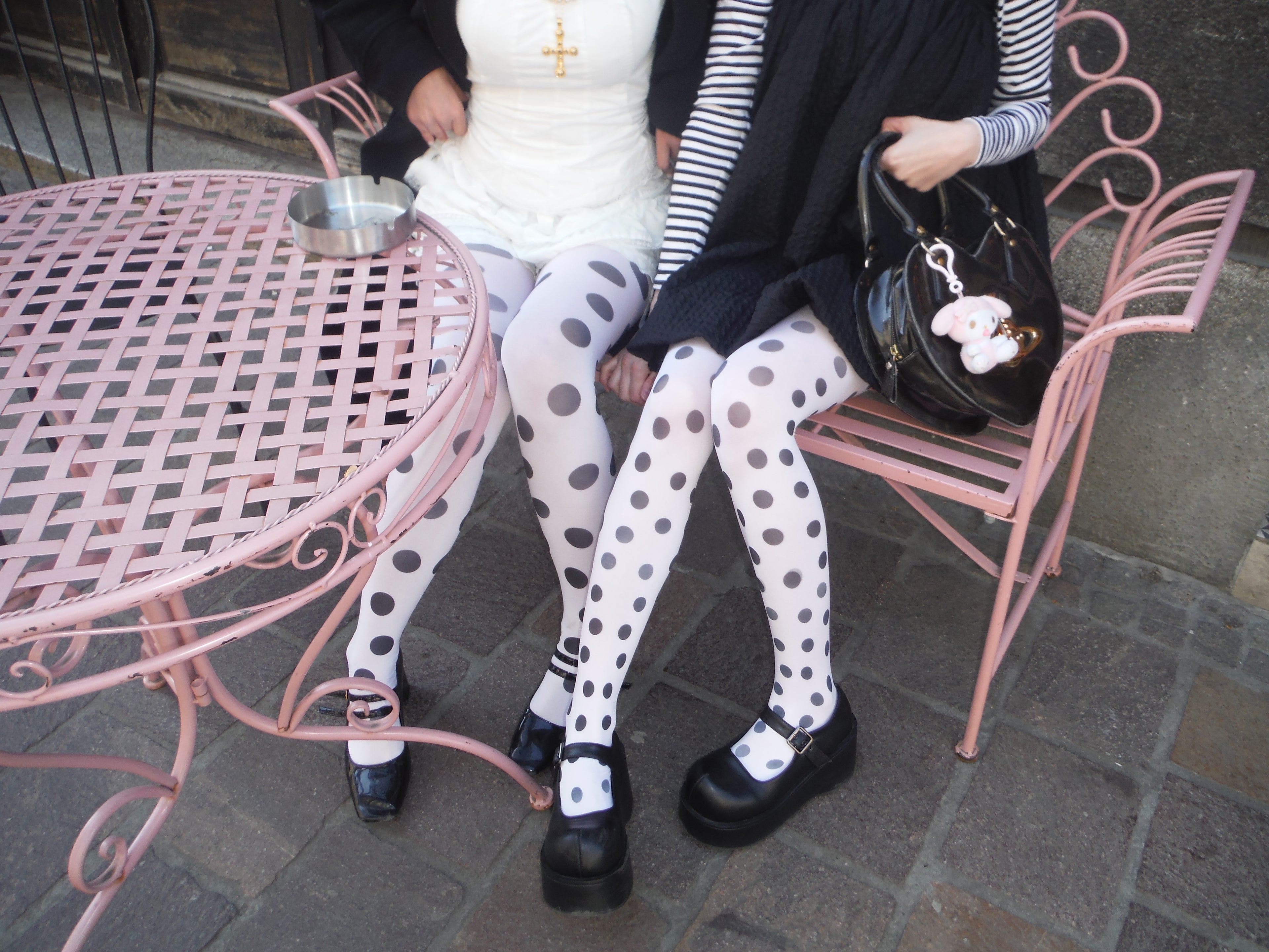 rajstopy w kropki '37 polka dots and moonbeams'  40 den białe